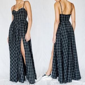 Free People Fame And Partners X Plaid Bustier Dress